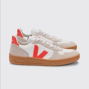 V-10 Sneakers 
White/Orange Fluo/Natural, 38